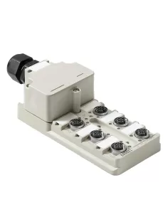 Weidmuller 1705930000 sai-6-m 4p m12 distribuidor sensor-actuador pasivo, m12, versión capota