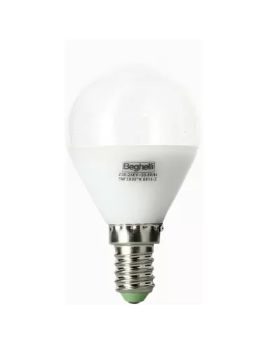 Beghelli 56070 eco led esfera 5w 230v e14 3000k