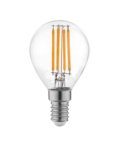 Duralamp lfp454 ampoule déco LED sphère à filament 4w e14 2700k lumière chaude transparente