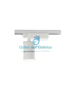 Gea luce GFA931N Proiettore alluminio bianco 30w led 4000k ip20 per binario