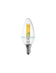 Wiva 12100510 Vela led hilo e14 4w transparente 3000k