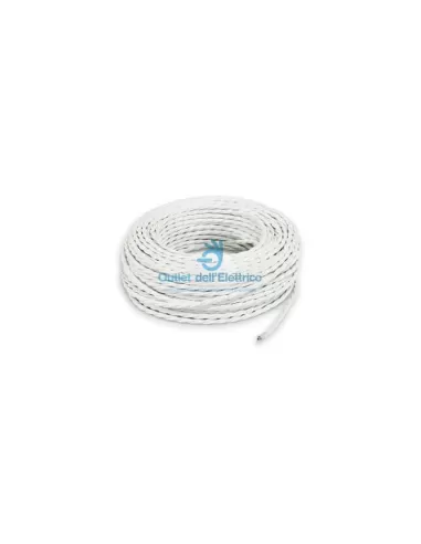 Gi Gambarelli 30001 Braided cable tel. white mm 2 x 0.25 m. 50