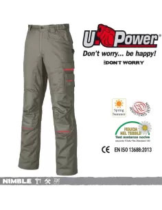 U-power dw084ds pantalone tattico da lavoro nimble desert sand - taglia 50