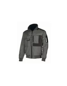 U-power hy108gg mate gray graphite work bomber jacket with detachable sleeves - s -