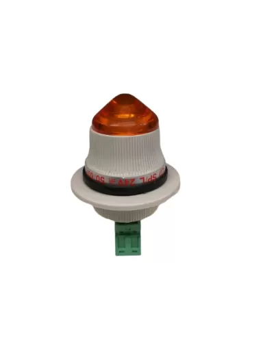 Sirena 38182 ldspl24da2 micro segnalatore led lampeggiante arancione 24vac//dc ip66