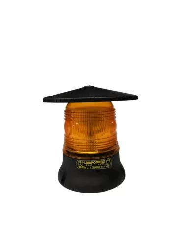 Lampomatic24 orange flashing siren 24v 21w with roof