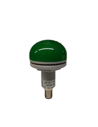 Sirena 91384 p50 a led buzzer piezoelettrico multifunzione con luce led 12  24vac//dc  verde 92db ip65 conn  m12