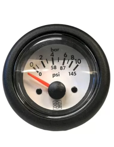 San giorgio sein vsg20155//v pressure gauge d 52mm 0-10bar white red index 12v