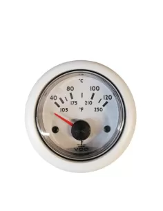 Vdo marine n02321602 thermomètre 120°c 12v d 52mm blanc