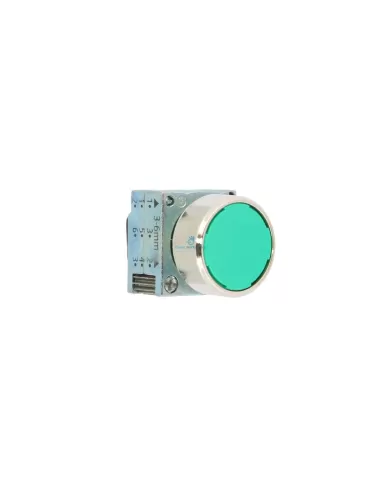 Siemens 3sb35000aa41 green metal flat button