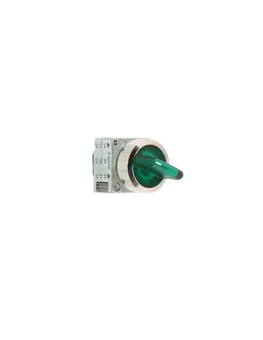 Siemens 3sb35012ka41 green illuminated metal selector 2 fixed positions