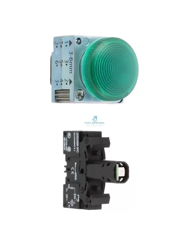 Siemens 3sb36446ba40 indicador LED verde 24vac