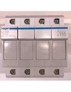 Hager lu504 portafusibile ul 10 3x38 3p   n 4 moduli din