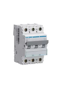 Hager mca306 interruptor magnetotérmico automático 3p 3 polos 3x6a 6 ka curva c 3 módulos din