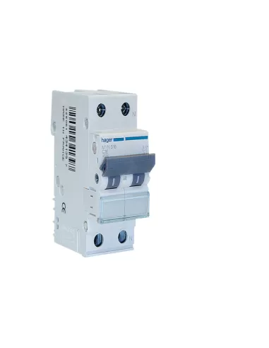 Hager myn506 disjoncteur automatique 1p n 1 pôle neutre 6a 4 5ka courbe c 2 modules din