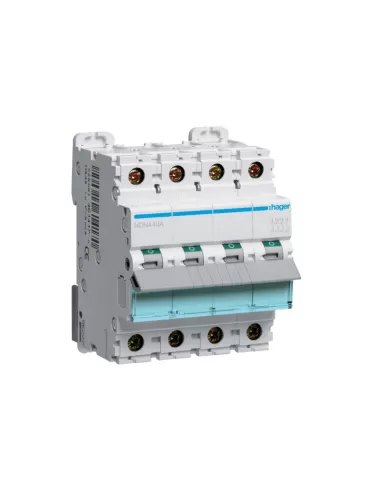 Hager ndn410a disjoncteur automatique 4p 4 pôles 4x10a 10ka courbe d 4 modules din