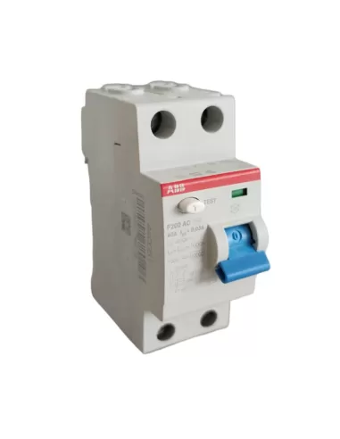 Abb f427801 f202 ac 40a 30ma 0,03a interrupteur différentiel pur 2p