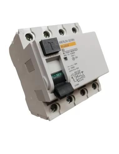 Merlin gerin 23380 interruptor diferencial puro 4p 25a 0,3a a 4mod