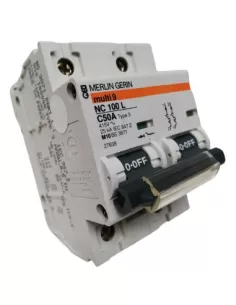 Merlin gerin 27638 interruptor automático nc100l 2p 50a 25000c