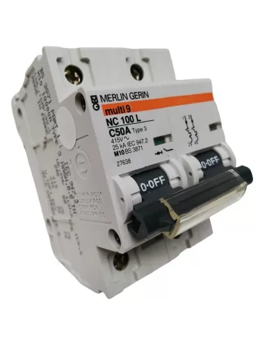 Merlin gerin 27638 automatic switch nc100l 2p 50a 25000c