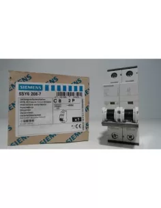 Disyuntor Siemens 2p 8a 6ka curva c 2 módulos 5sy62087