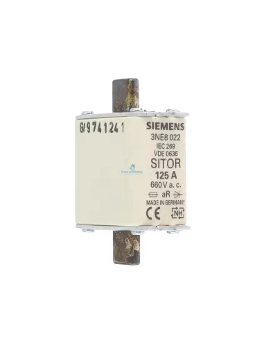 Siemens 3ne80221 fusibile gr 00 sitor ar 125a 690v