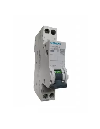 Siemens 5sy60166 circuit breaker 1p n 1um b16 6ka