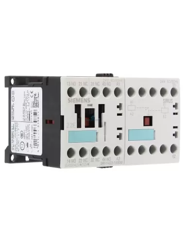 Siemens 3rh14221ab00 auxiliary contactor s00 with mechanical latching 2na+2nc 24v 50hz