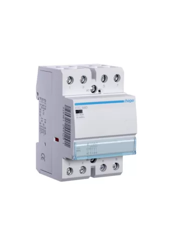 Hager esc440 contactor std 4na 230vac 40a 3 módulos din