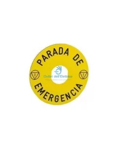 Etiqueta de parada de emergencia Schneider zby8430