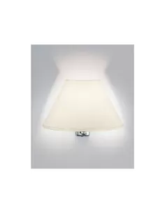 Antea luce 5594 1 Holiday aplique cromo 1x40w e27 pantalla tela blanca