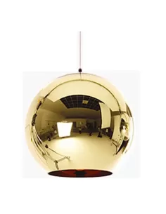 Suspension globe doré e27 lumière 40°