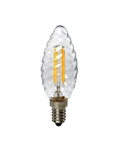 Innoled lámpara led oliva tortiglione transp 4w e14 3000k