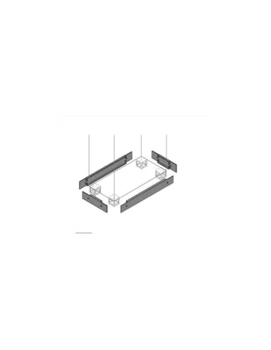 Abb za1860 plinth flanges 100x800x600mm (hxwxd)