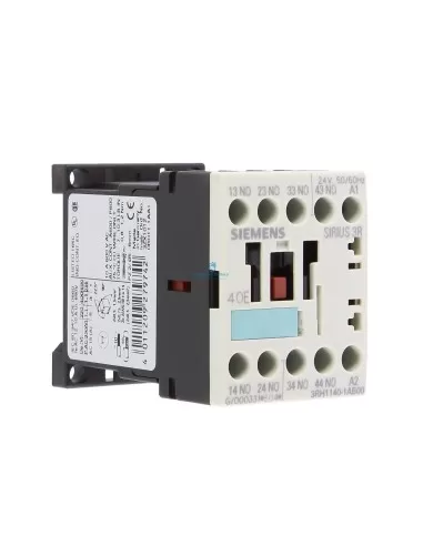 Siemens 3rh11401ab00 contactor auxiliar s00 4na 24v 50/60hz