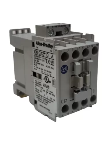 Allen-bradley 100-c12kd10 contactor 12a 5 5kw 110v 50//60hz 1 na