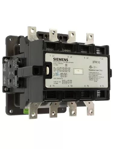 Siemens 3tk10420ab0 quadripolar contactor 200a ac-1 24v 50hz