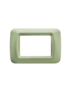 Gewiss 3-seater plaque green Venice top gw22543 system