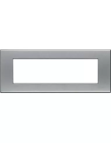 Bticino light 7 places plaque aluminium naturel n4807aa luminaire vivant