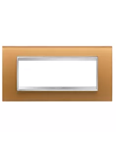 Gewiss gw16206co lux 6p ocher glass plate