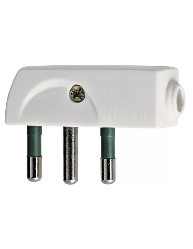 Vimar 00207.B Stecker 2P T 16A Spa 16A 90� Weiß