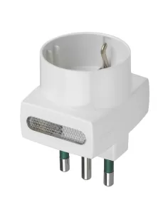 Vimar 00329.B Adaptador Triple 16A P Bypass Bivalente 10/16A Schuko Spd Blanco