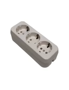 Vimar 01233 Multiple socket 2P T 3Outlet Schuk