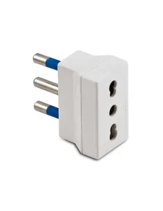 Master 05621 adaptateur simple à deux prises 16a t blanc