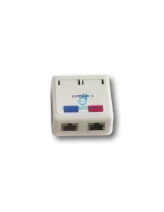 Fanton 23944 Presa parete 2 u.sch.rj45 8/8 bianca