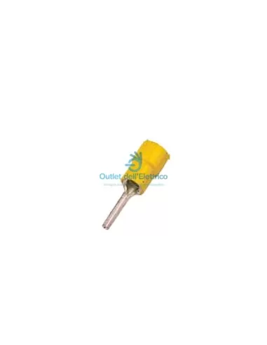 Term. insulated yellow pc with 14 mm pin