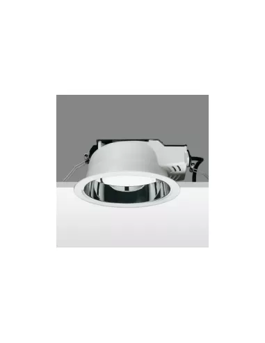 Iguzzini lucis spot encastrable rond 1x26w g24d-1 blanc intérieur aluminium avec alimentation ø232x100 3 3301 039 0