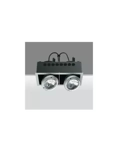 Iguzzini 4607 gray trimmer recessed spotlight 2x75w g53