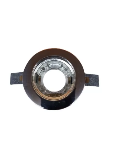 Iguzzini laser recessed fixed round spotlight chromed metal 50w 12v gu5 3 ø75x113 3 8002 010 0