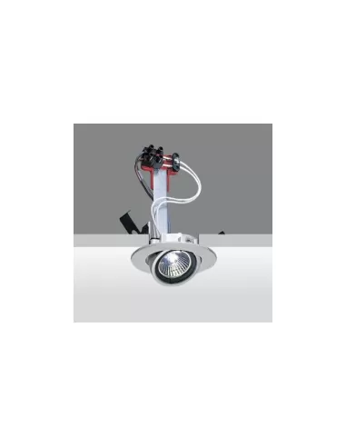 Iguzzini minilaser recessed round chromed metal spotlight orient 35w gu4 ø81x132 3 8091 010 0